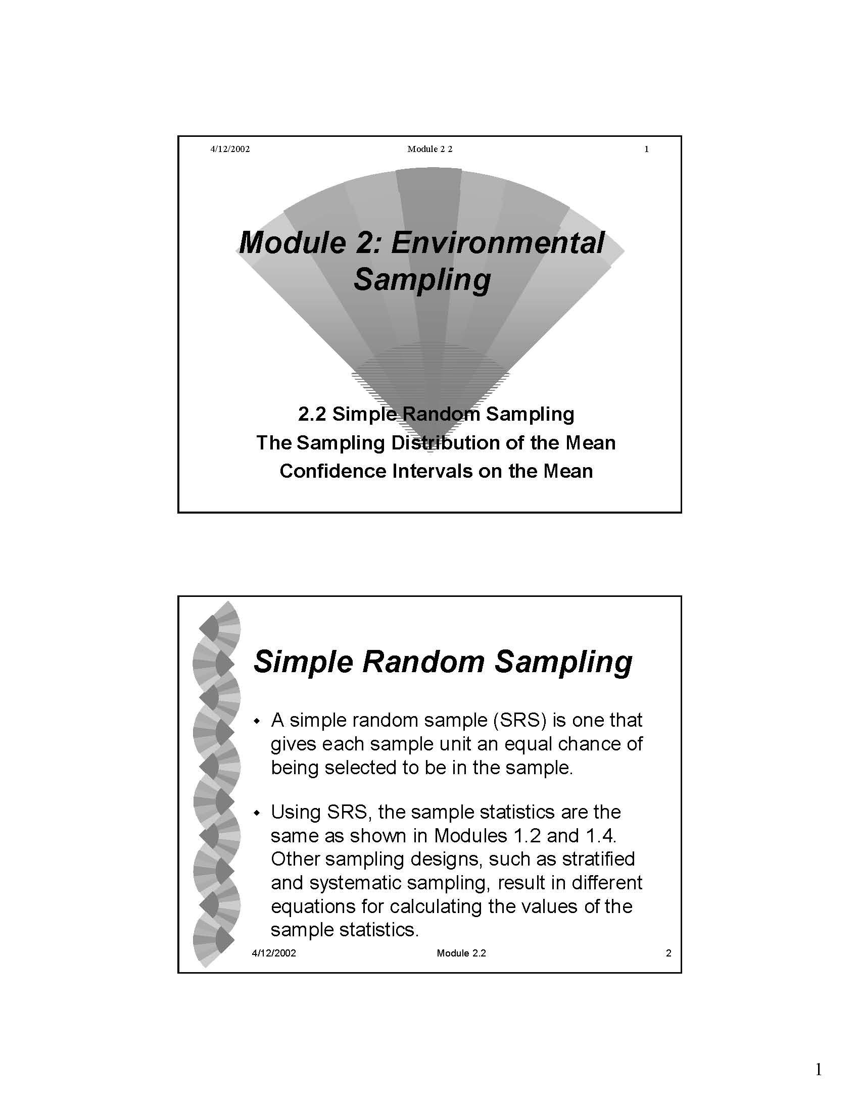 Sampling and Analysis of Environmental Contaminants