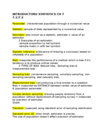 INTRODUCTORY STATISTICS CH 7.1/7.2 NOTES