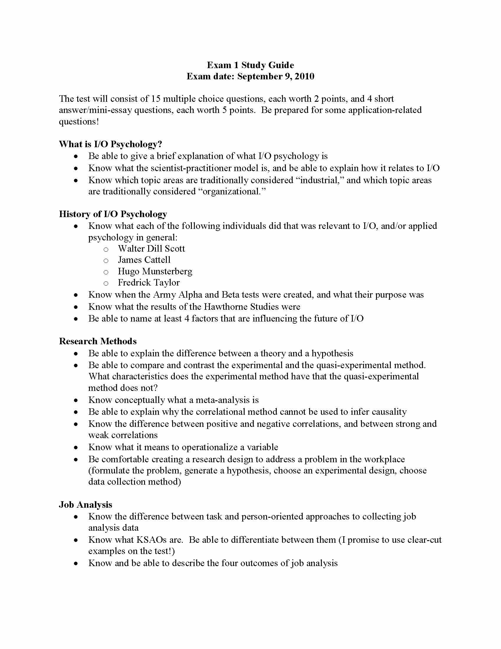 Industrial and Organizational Psychology