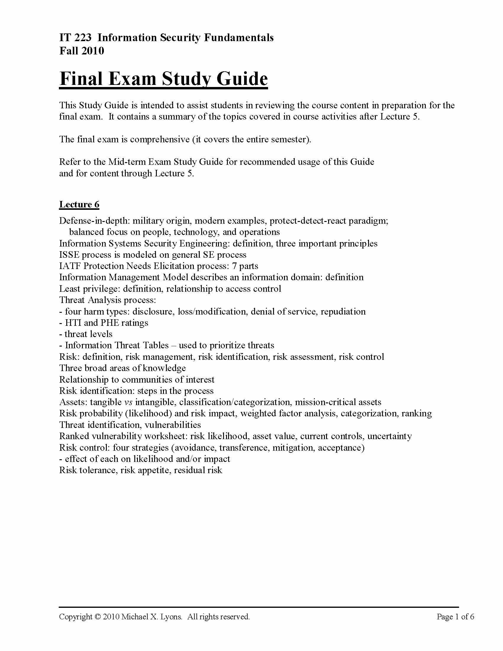 Information Security Fundament