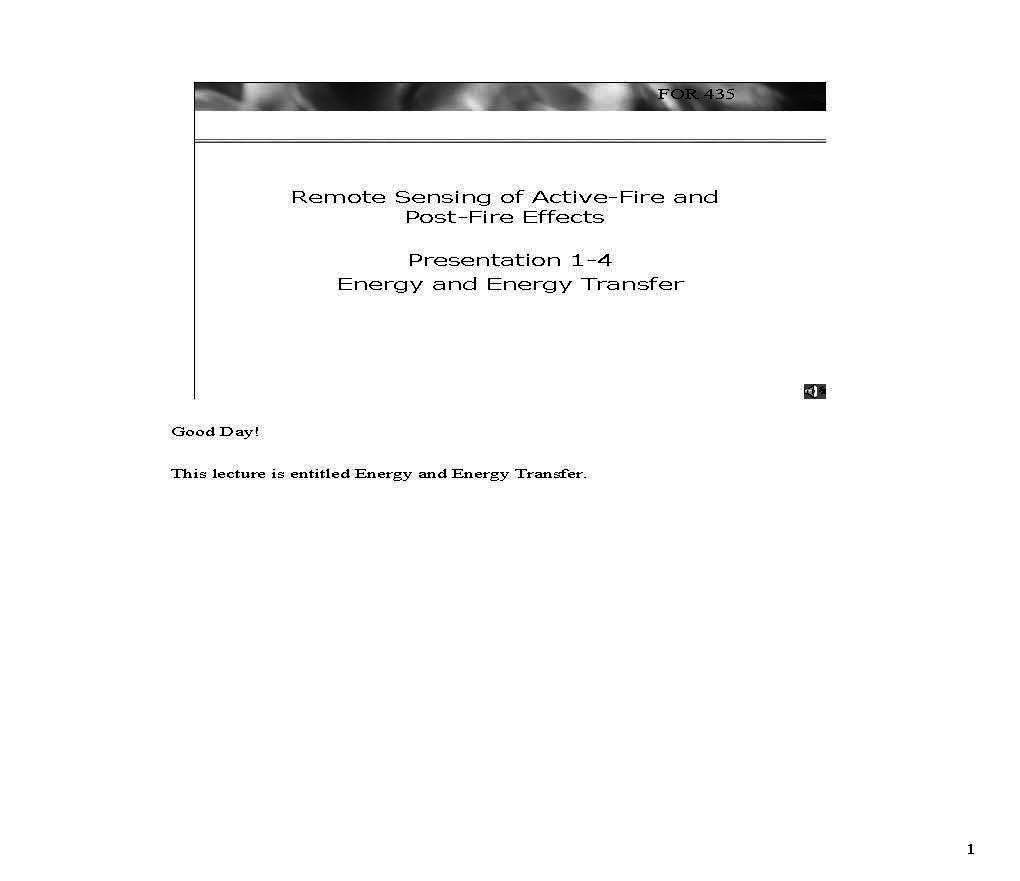 Remote Sensing for Fire Management