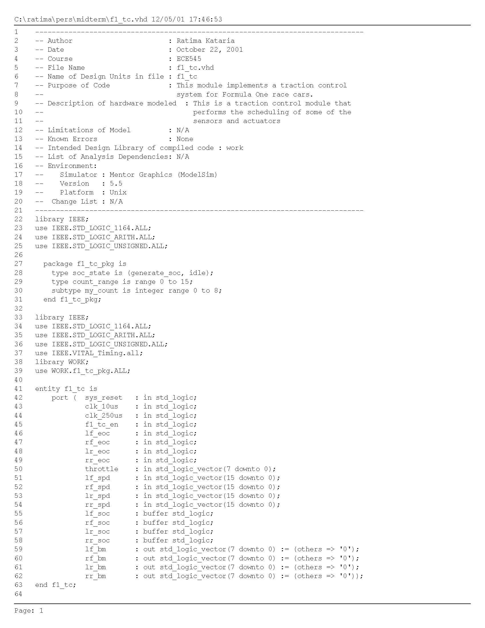 Digital System Design w VHDL