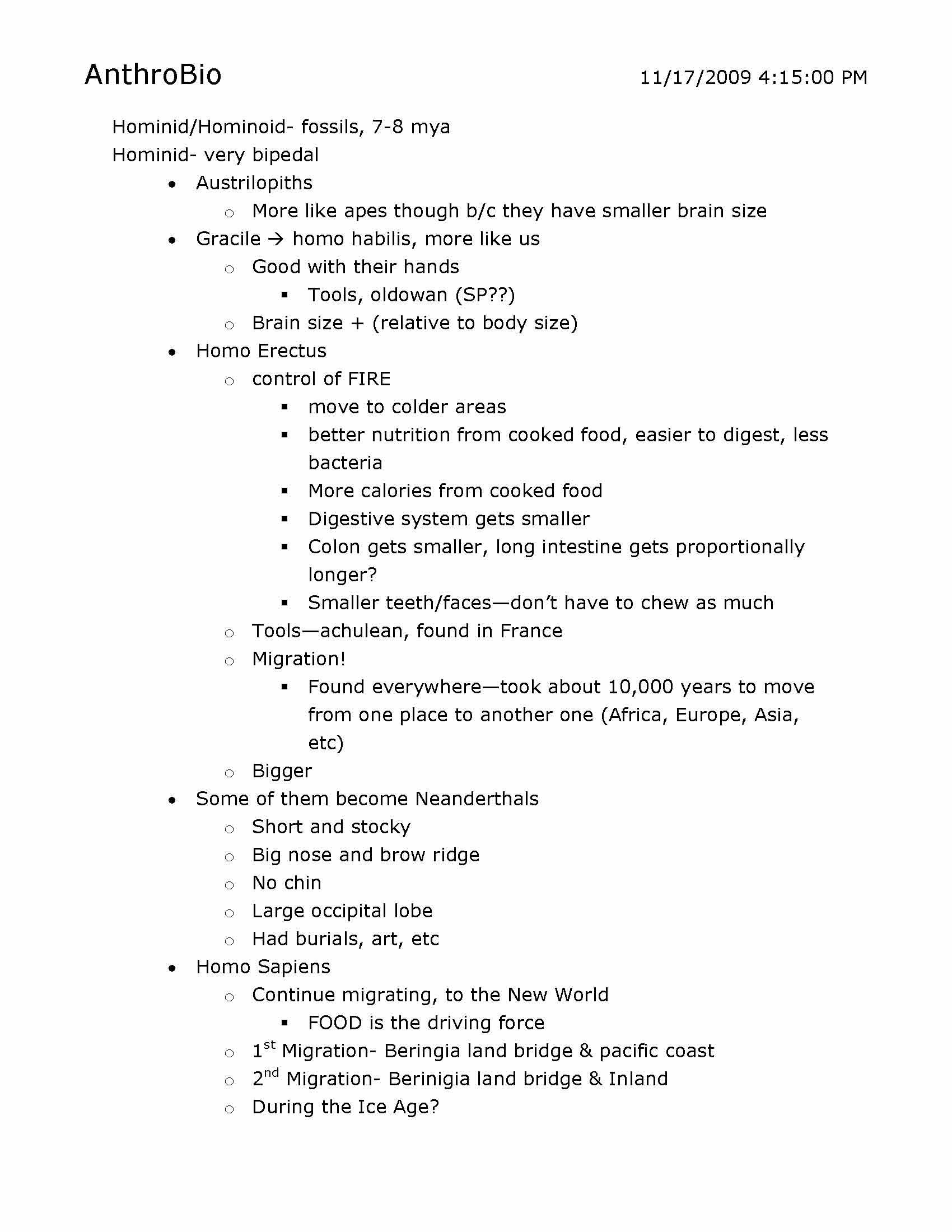 Intro Biol Anthro