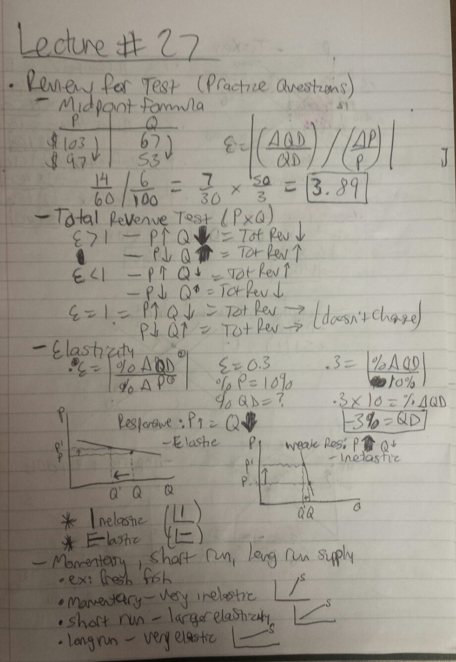 Microeconomics Week 8 Lecture Notes (27-30)