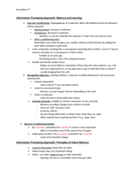 November 2nd- Information Processing Approach