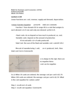 Math for Business and Economics, 1070Q Week 1 notes