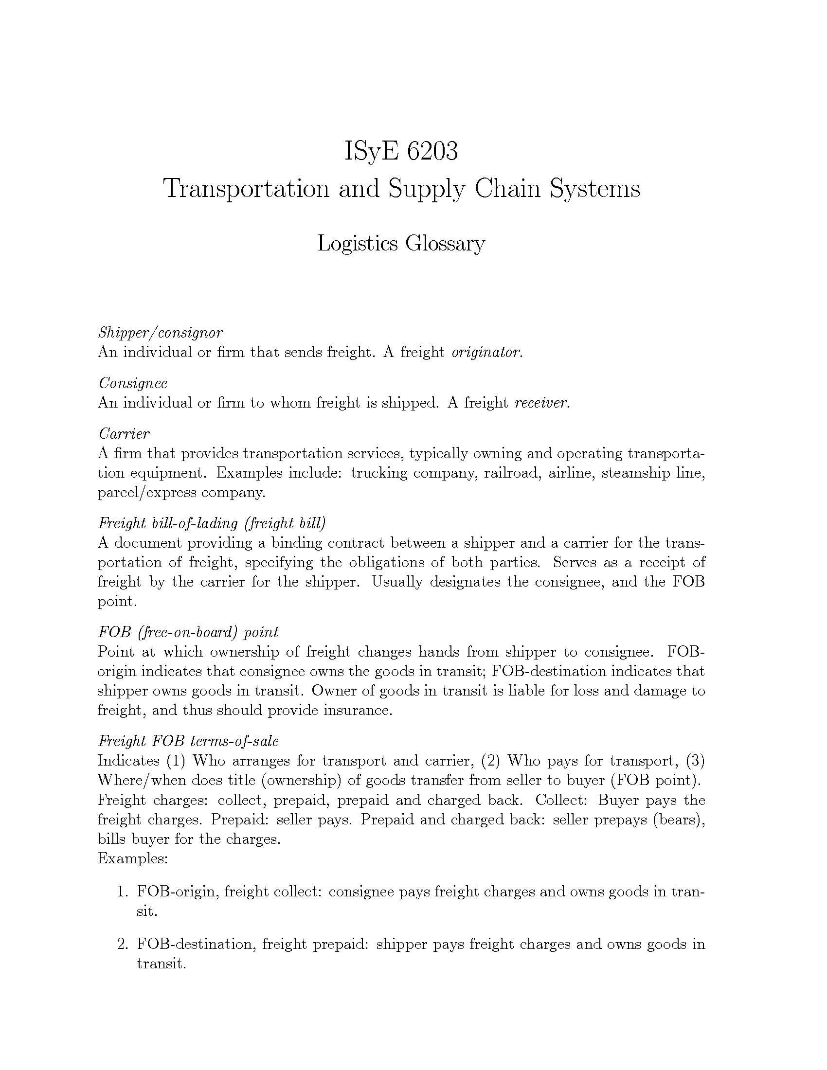 Transp&Supply Chain Sys