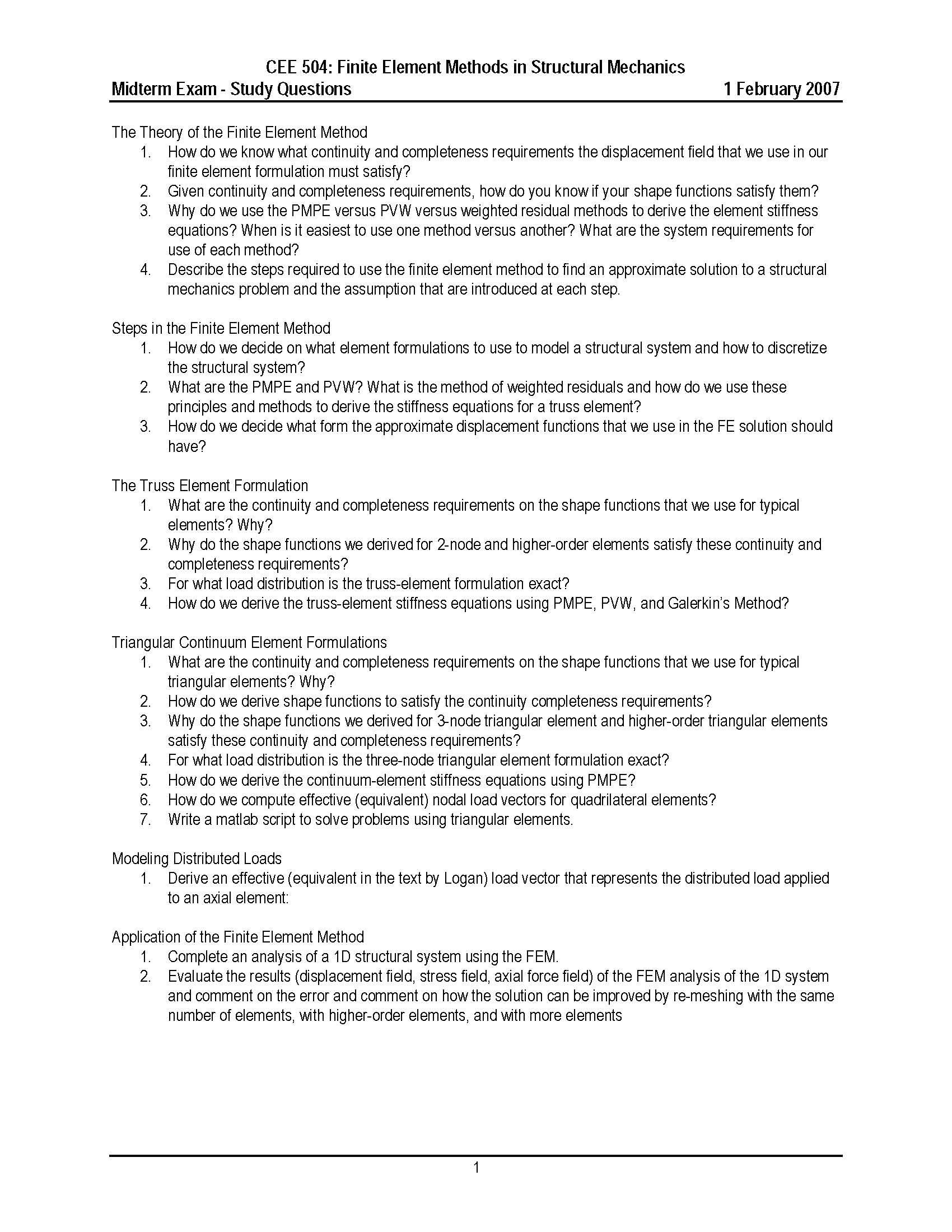 FINITE ELEM METHODS