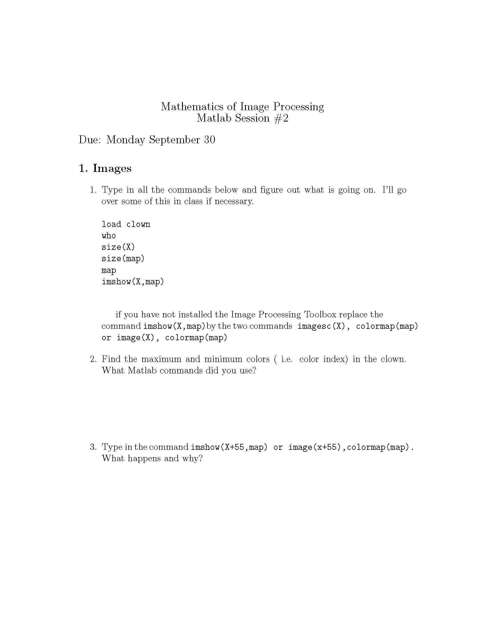 Math Methods of Image Proc