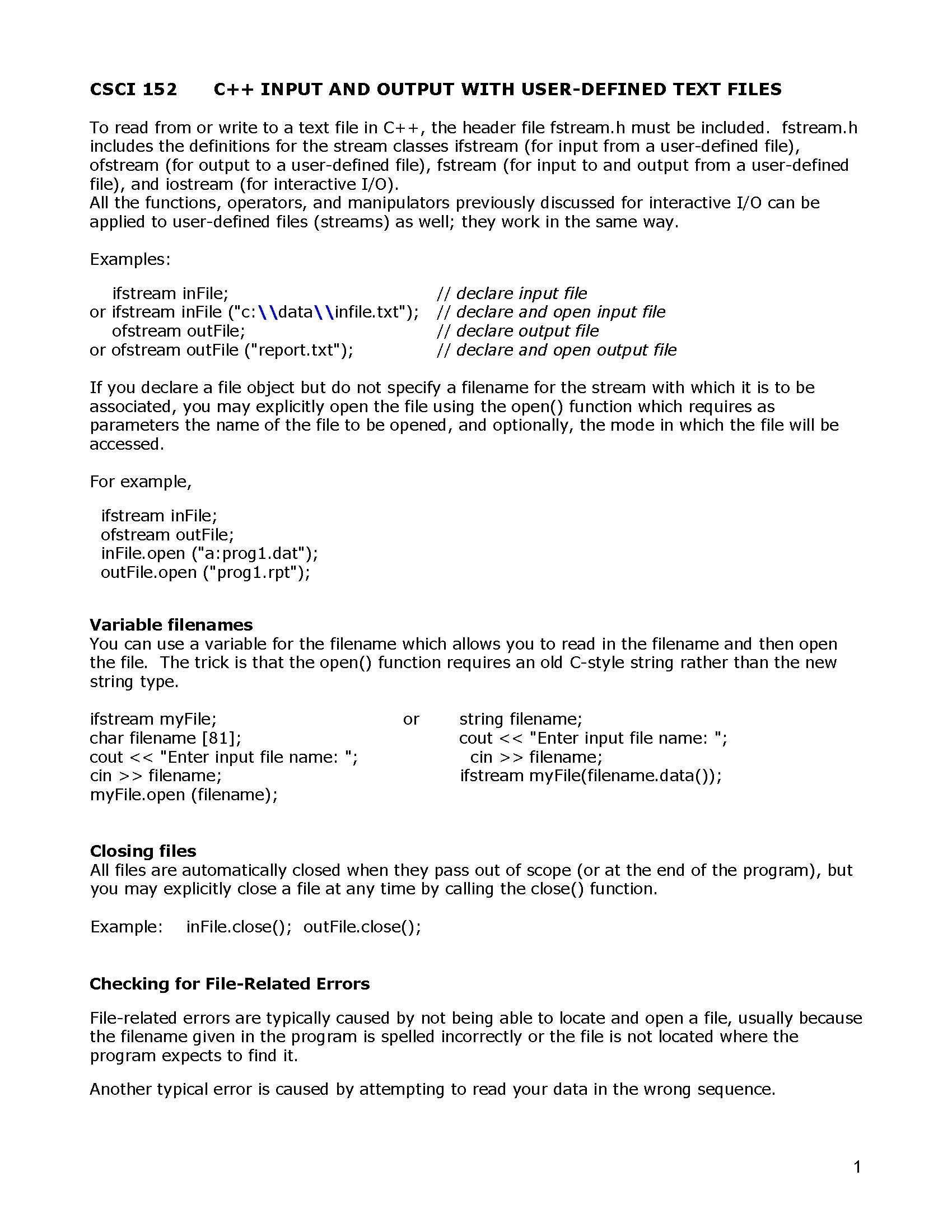 Programming Fundamentals II