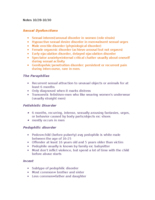 Sexual disorders/Eating disorders