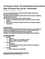 The Nuclear Taboo