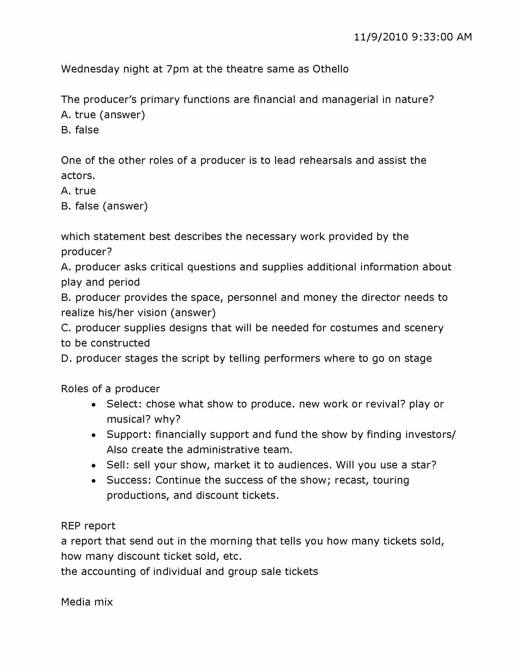 Introduction to the Theatre