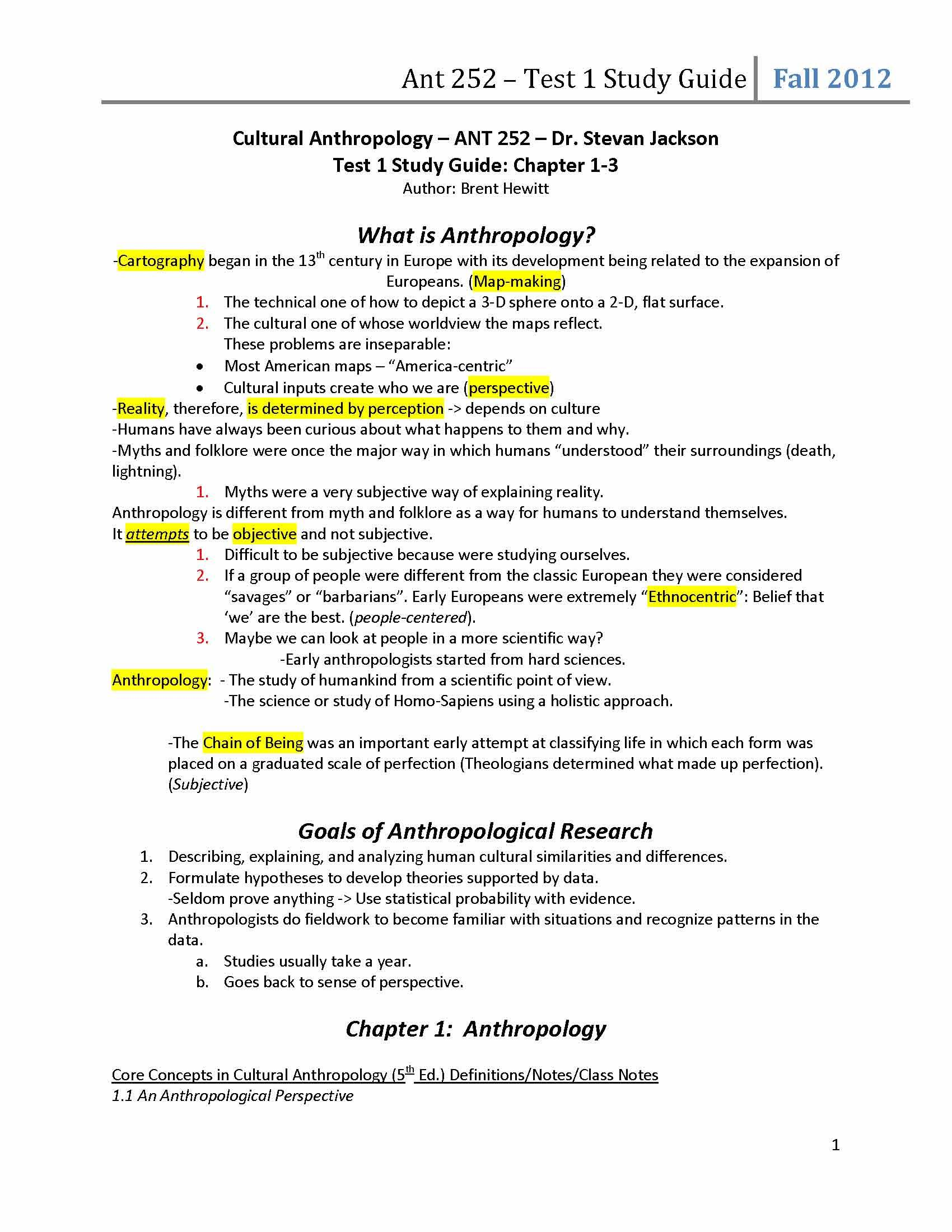 Cultural Anthropology