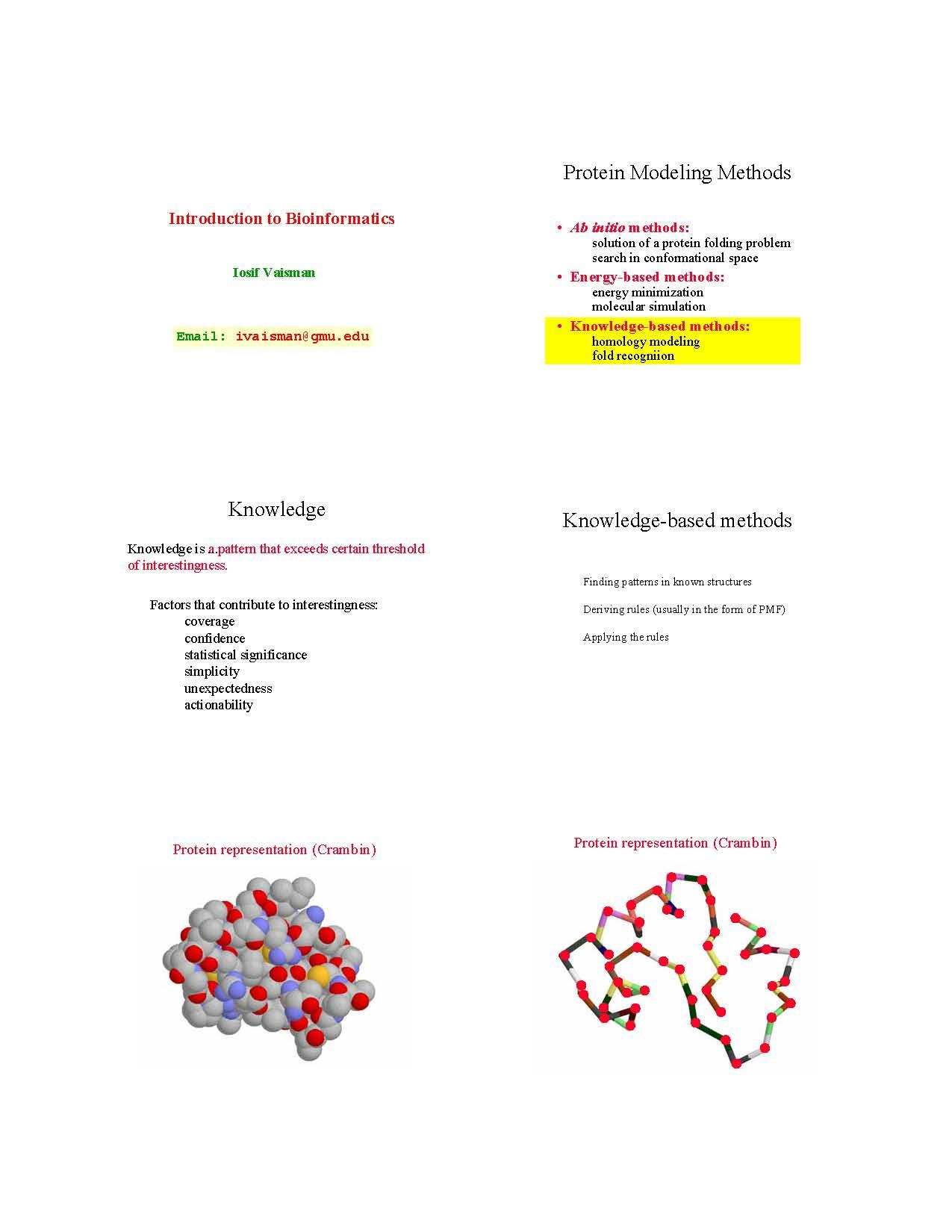Bioinformatics Methods