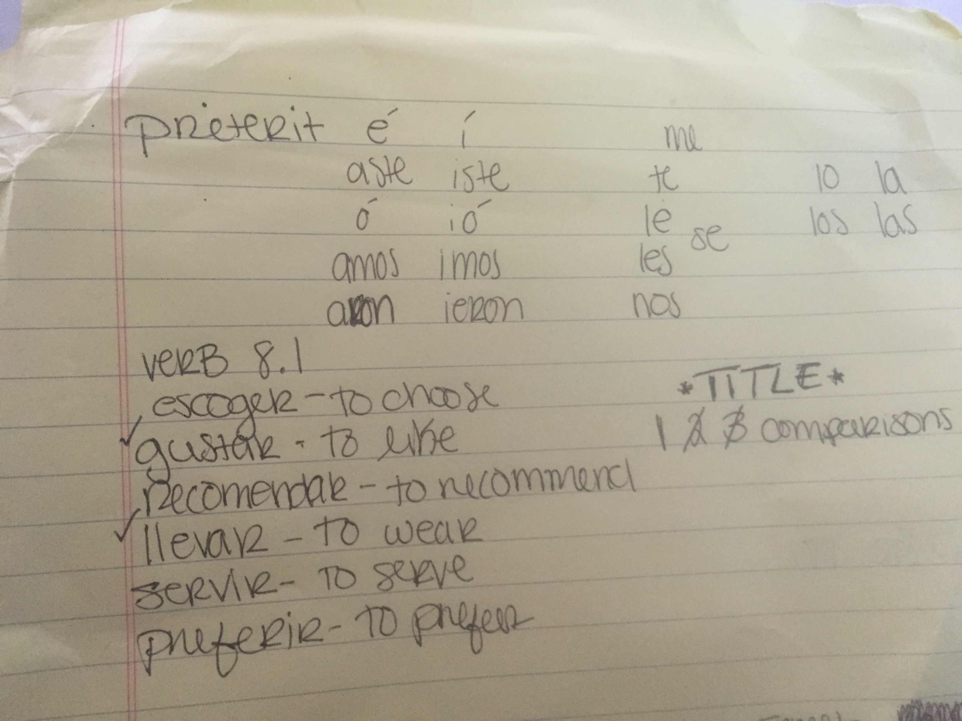 UC SPAN1013 Weekly Notes