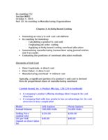Chapter 3: Activity Based Costing