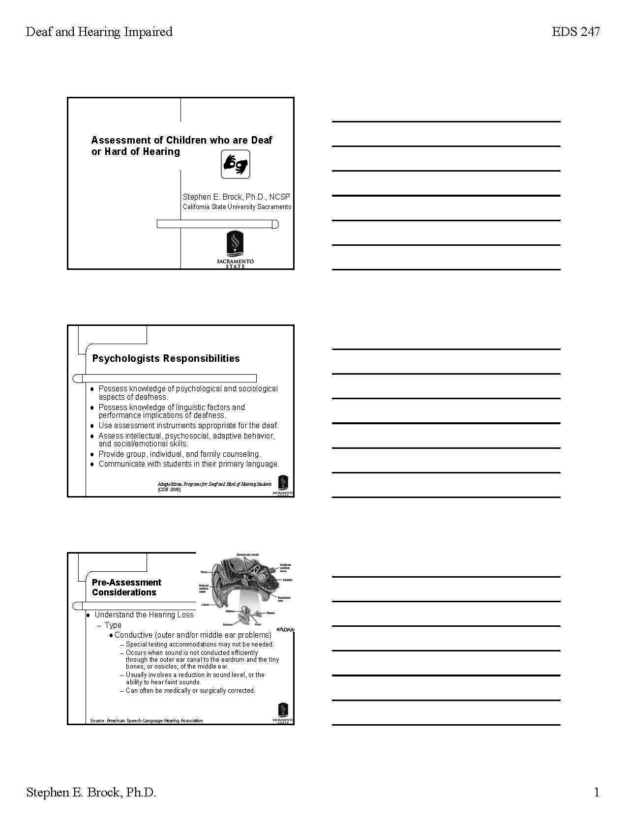 Assessmt Of Special Needs