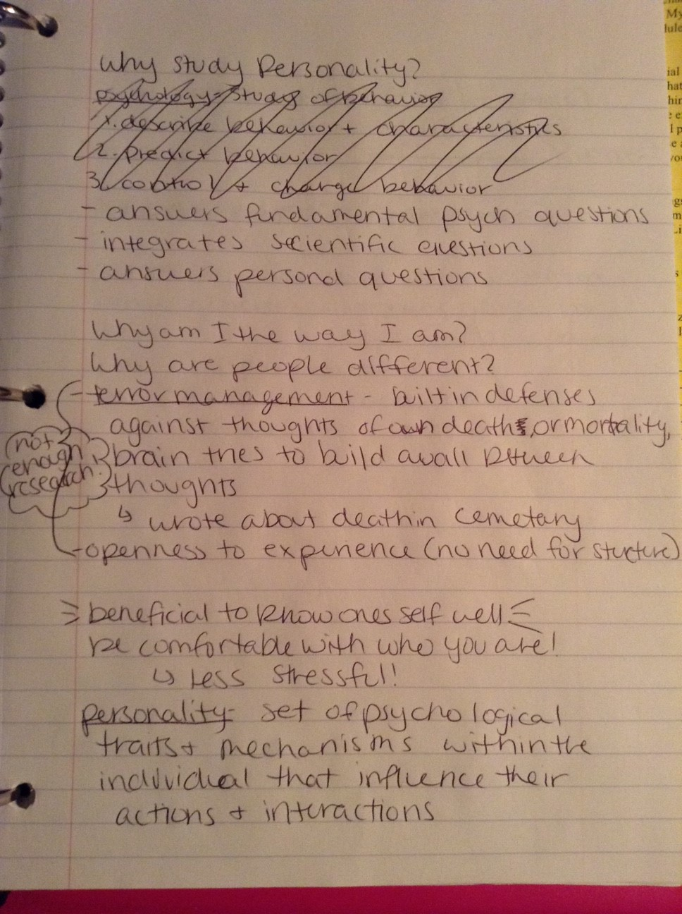 Intro the Personality Week 1 notes