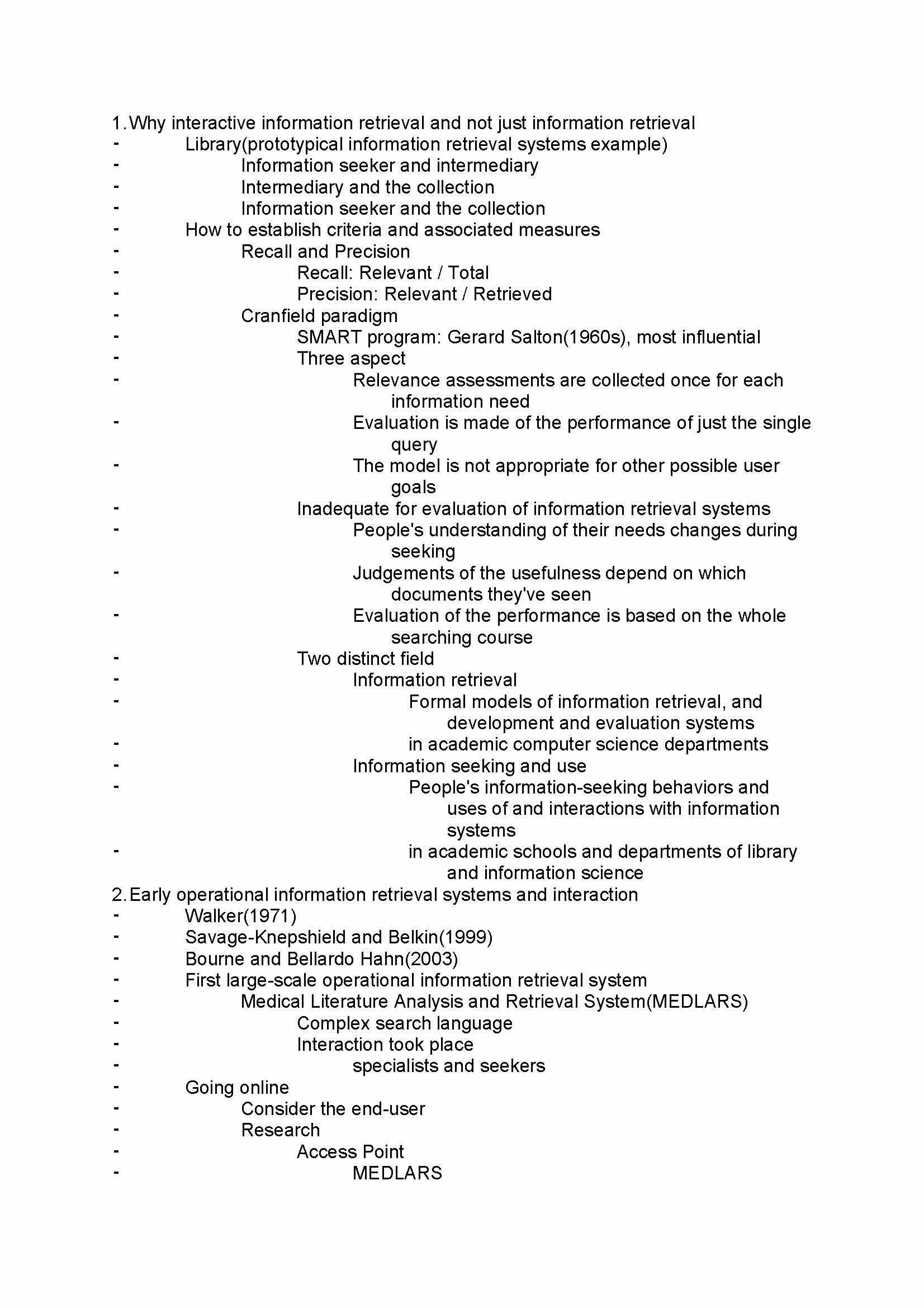 Human Inter Info Ret