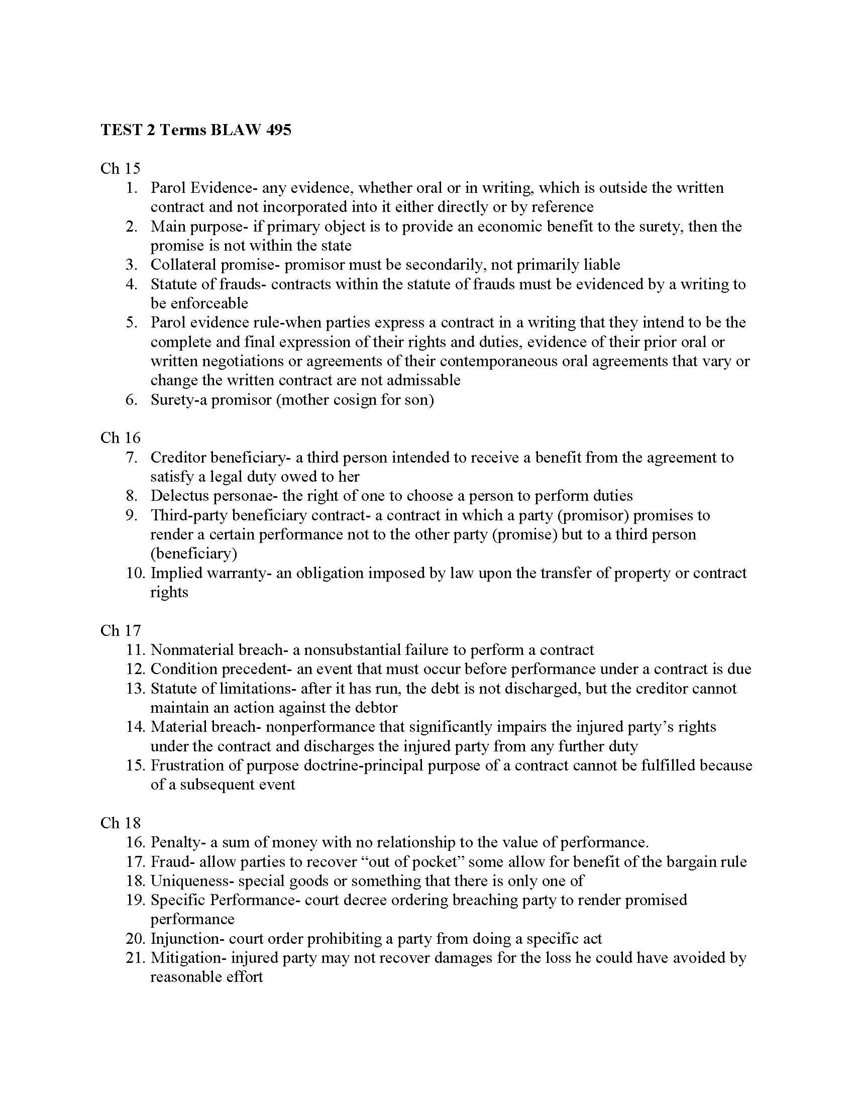 CONTRACT LAW, SALES, AND SECURED TRANSACTIONS