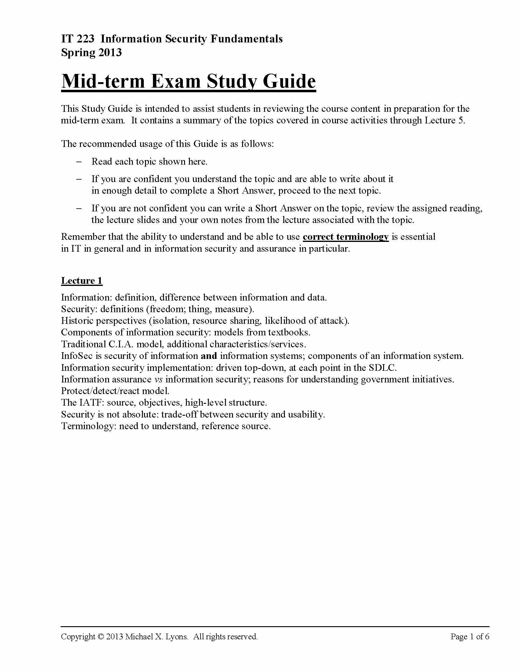 Information Security Fundament