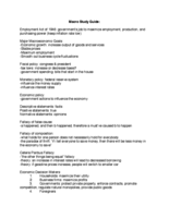Introduction to Macroeconomics Exam 1 Study Guide