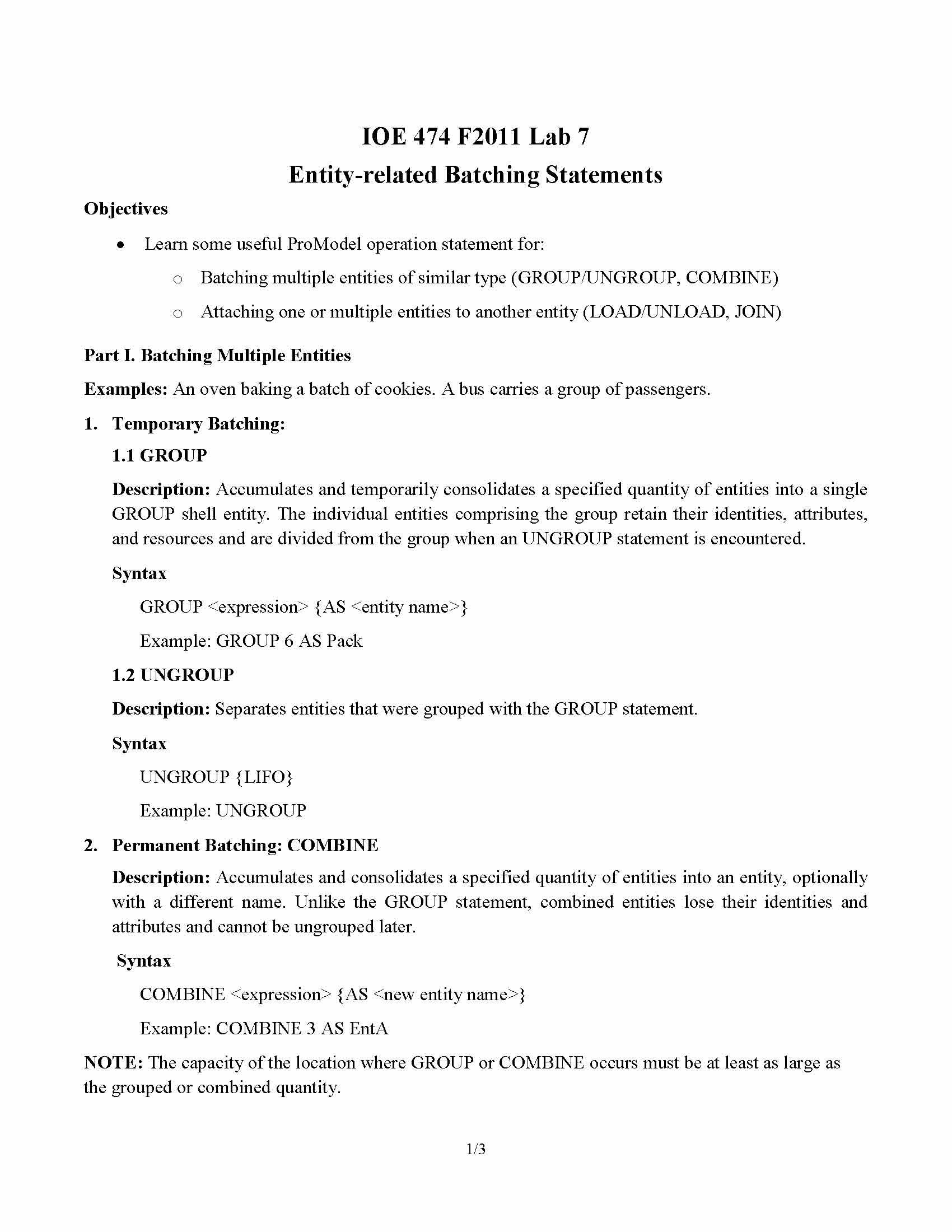 Linear Stat Models