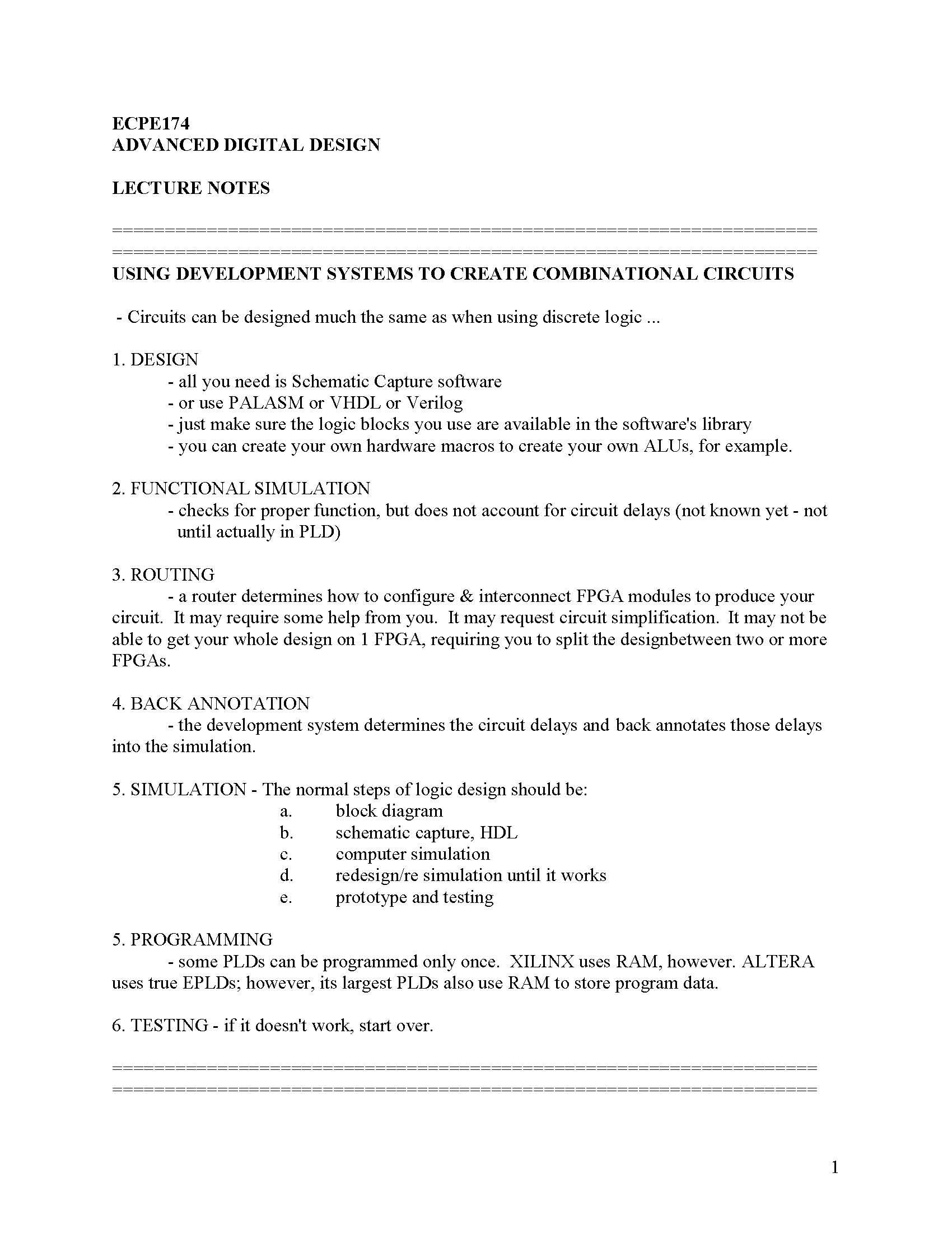 Advanced Digital Design