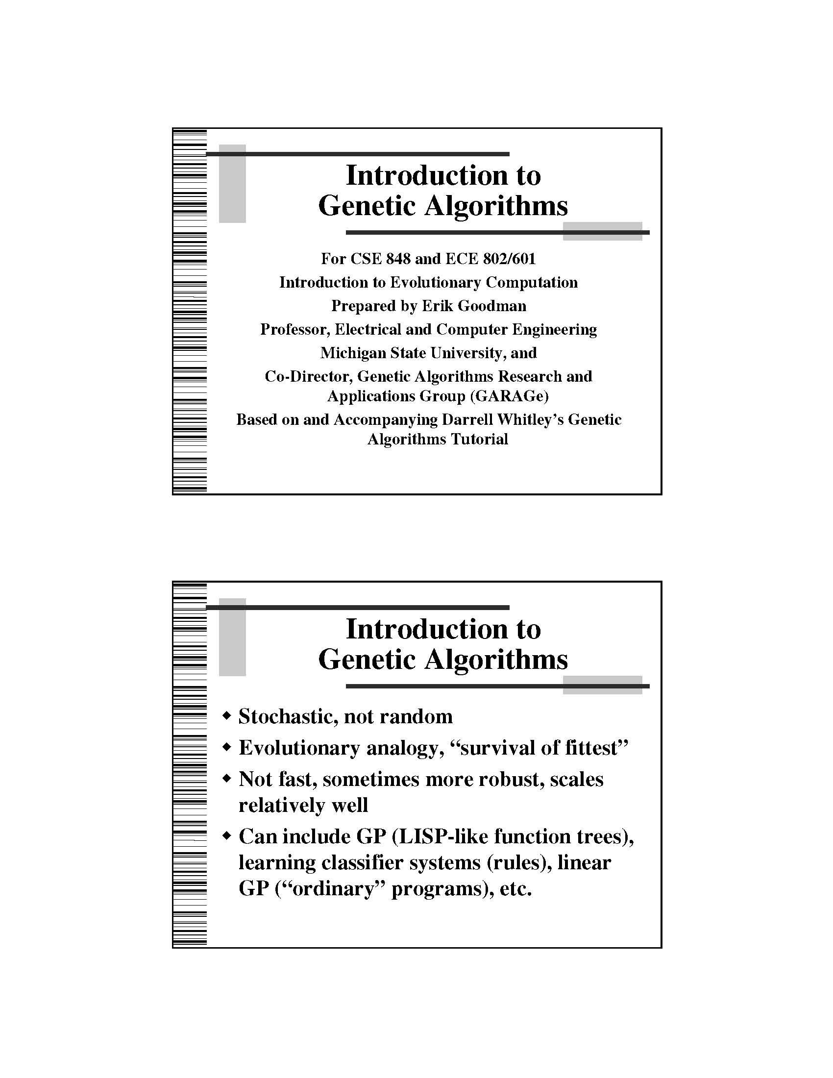 Evolutionary Computation