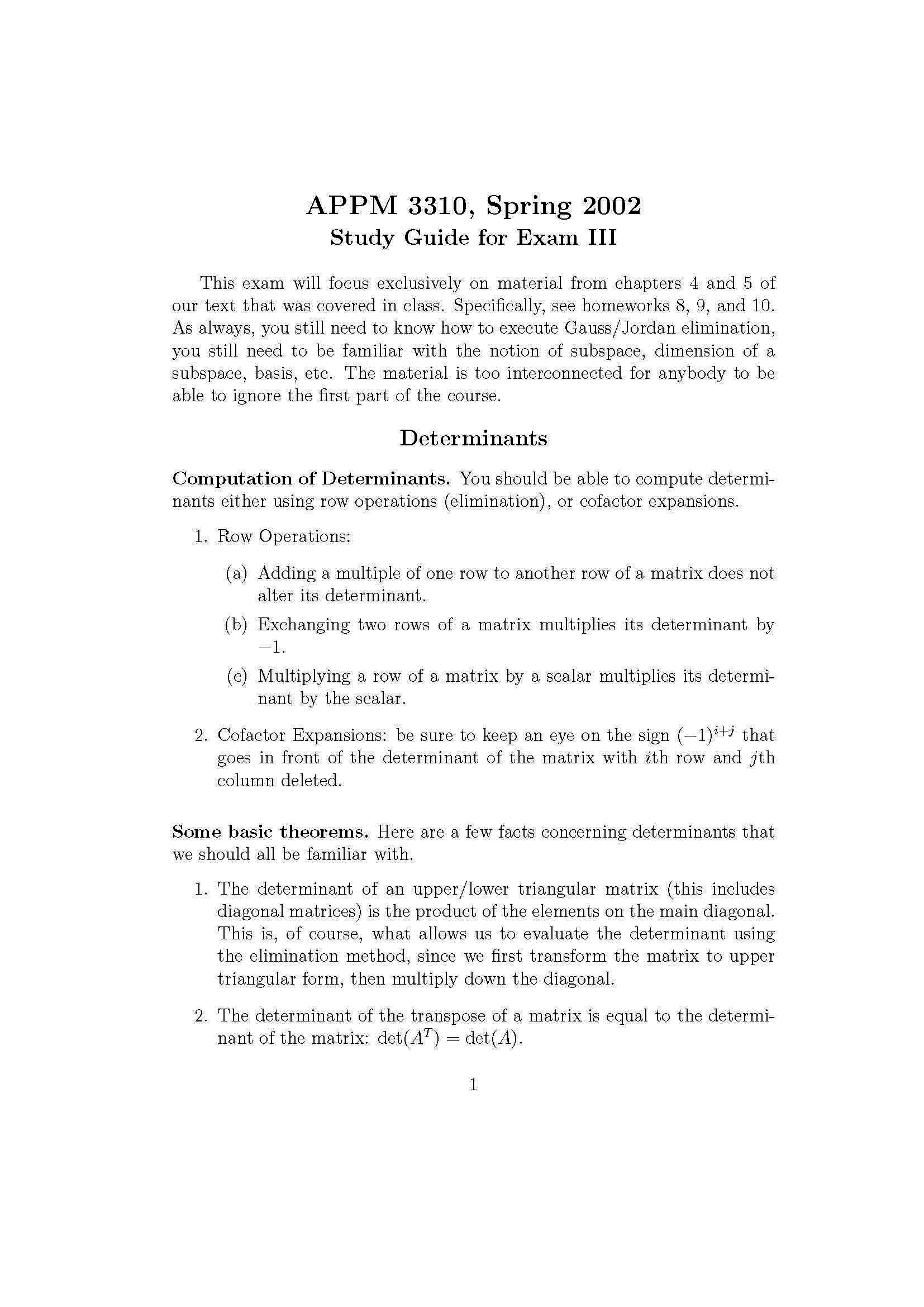 Matrix Methods and Applications