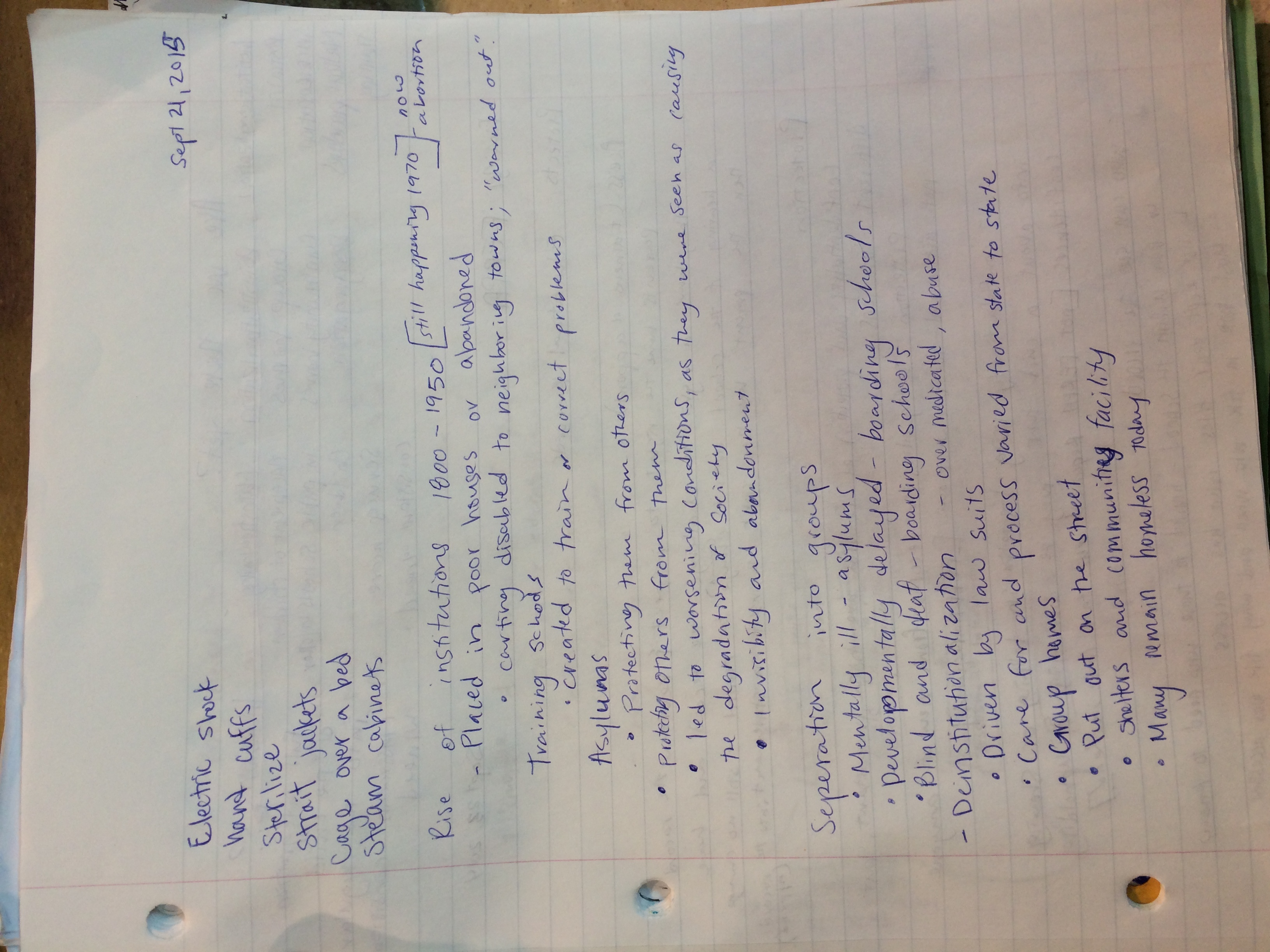 week 2 notes- class notes/ first presentation-autism