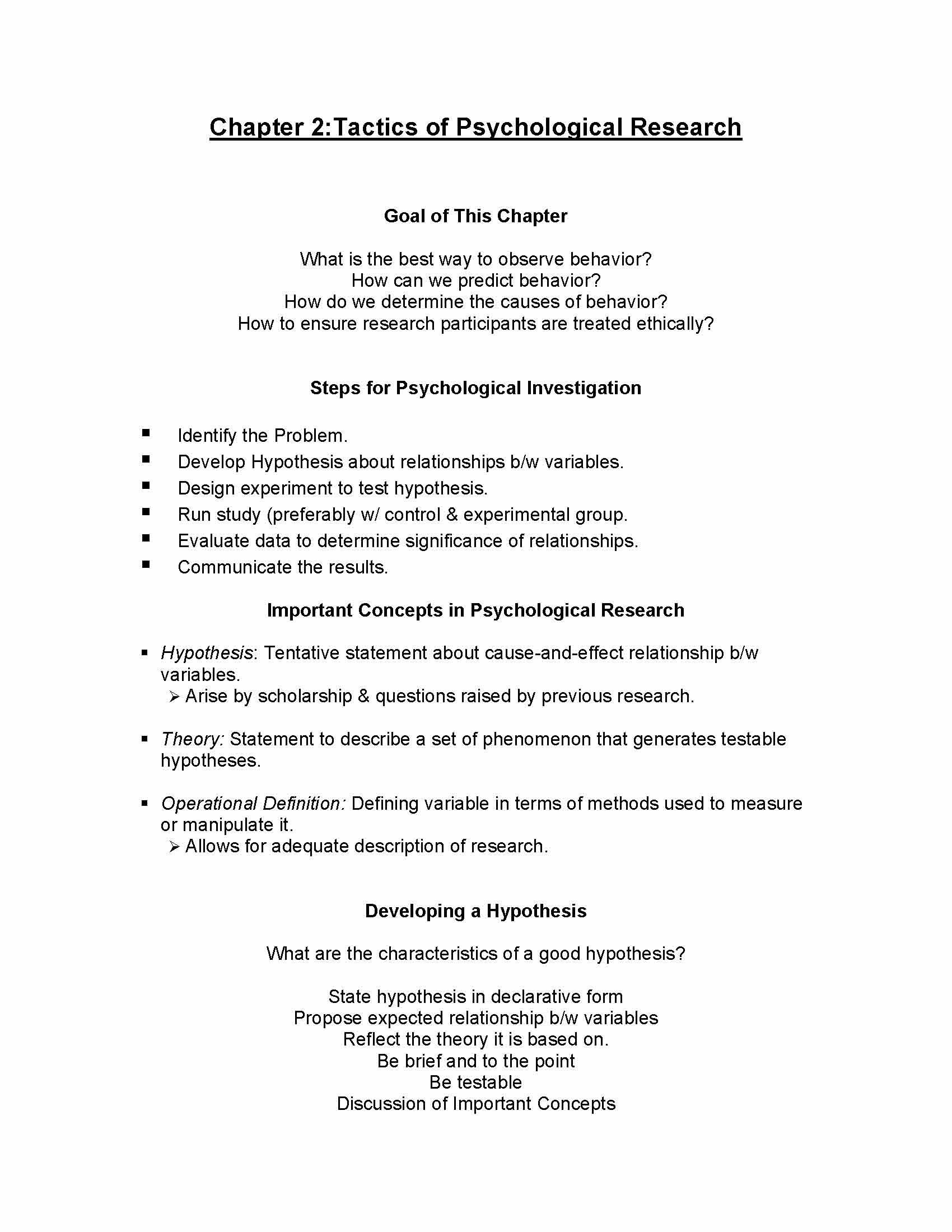 Introduction To The Science And Fields Of Psychology
