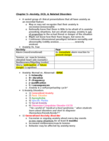 Chapte 5 Notes--Anxiety, OCD, & Related Disorders