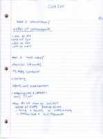 Week 1 Lecture Notes- Communications and Society