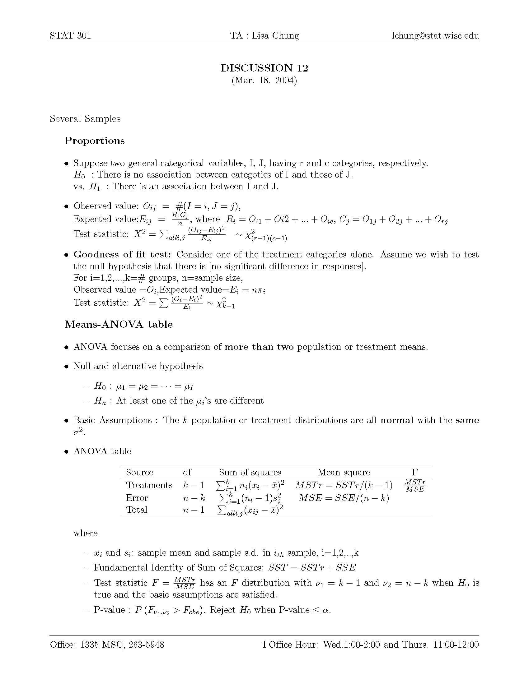 Introduction to Statistical Methods