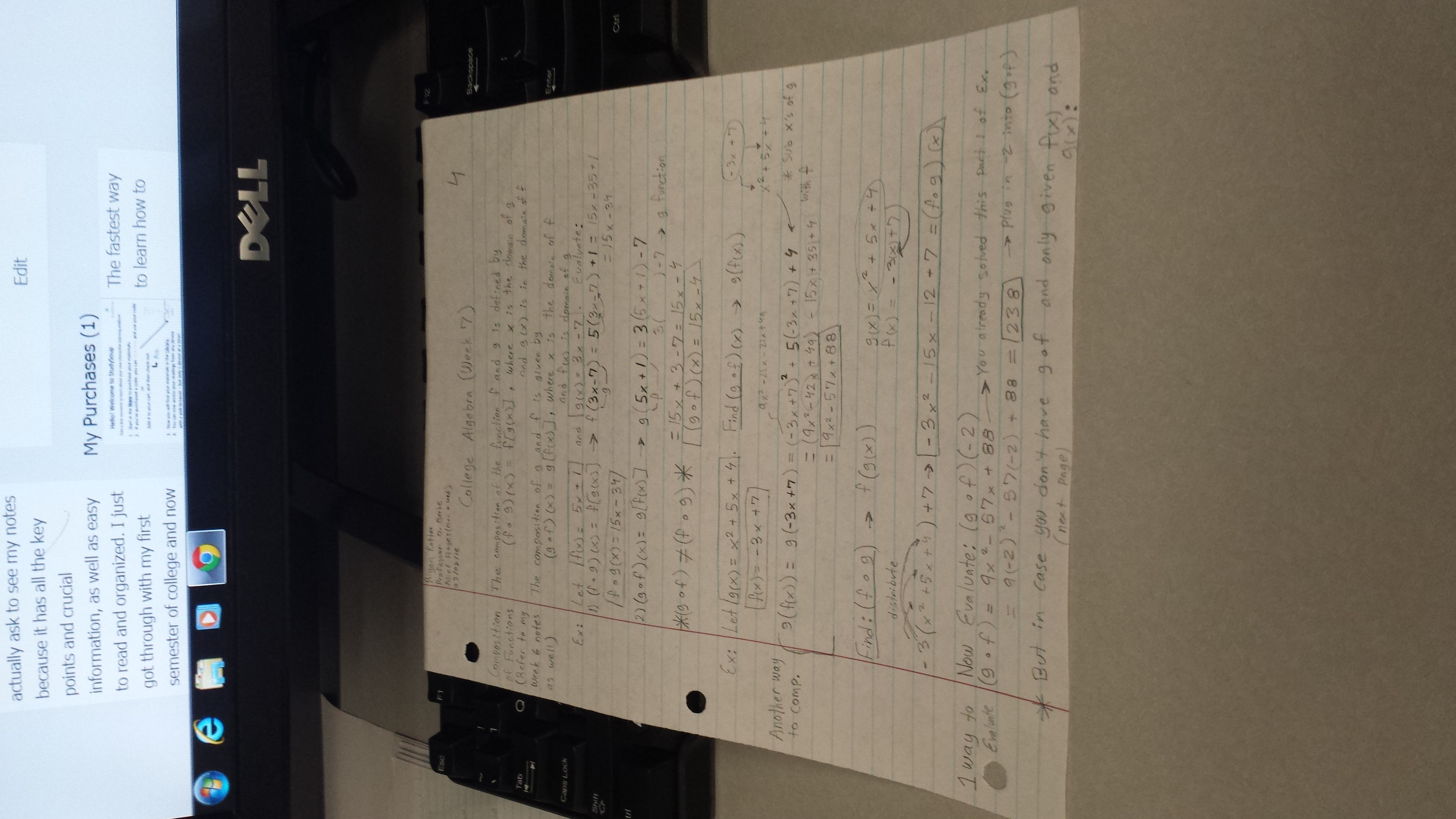 Revised College Algebra Week 7 Notes