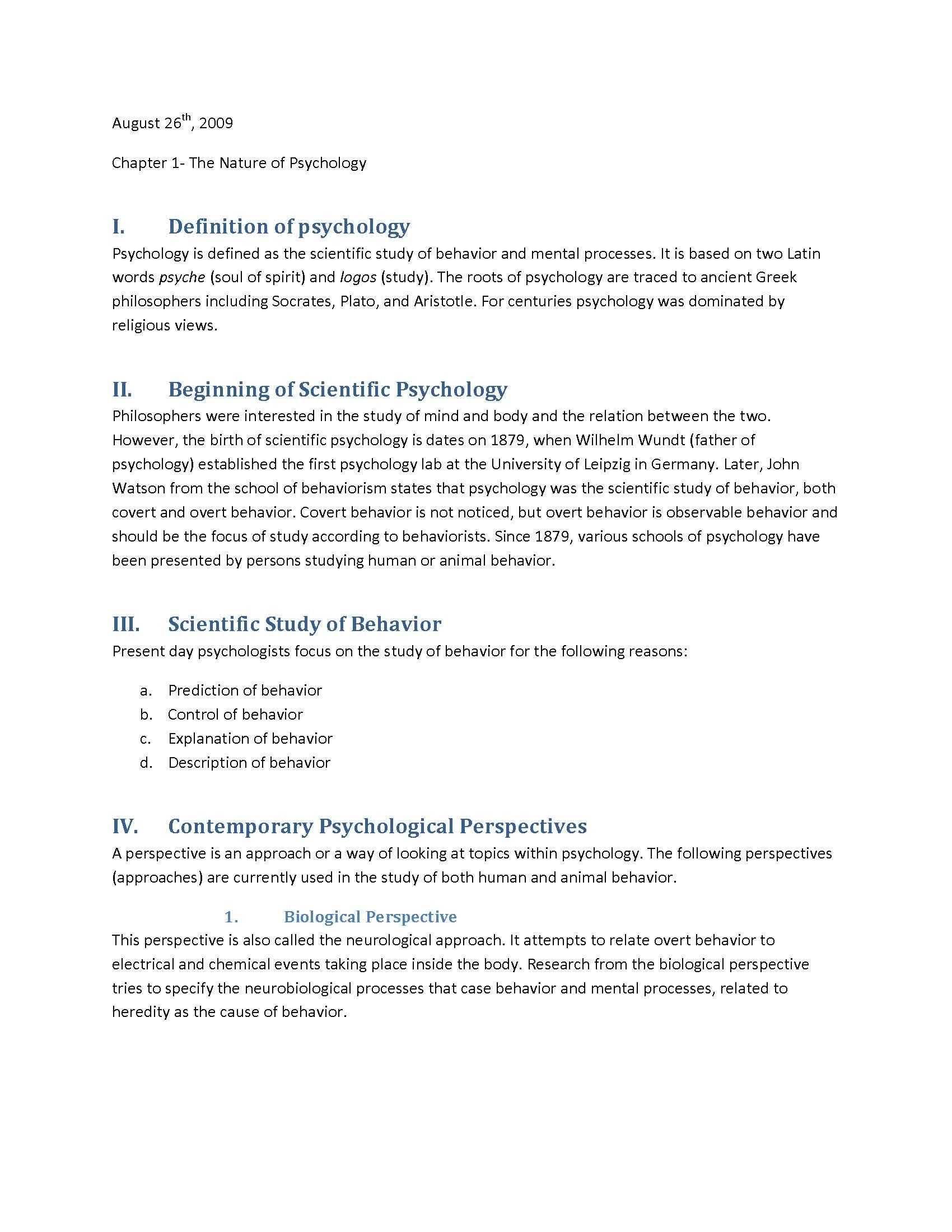 General Psychology