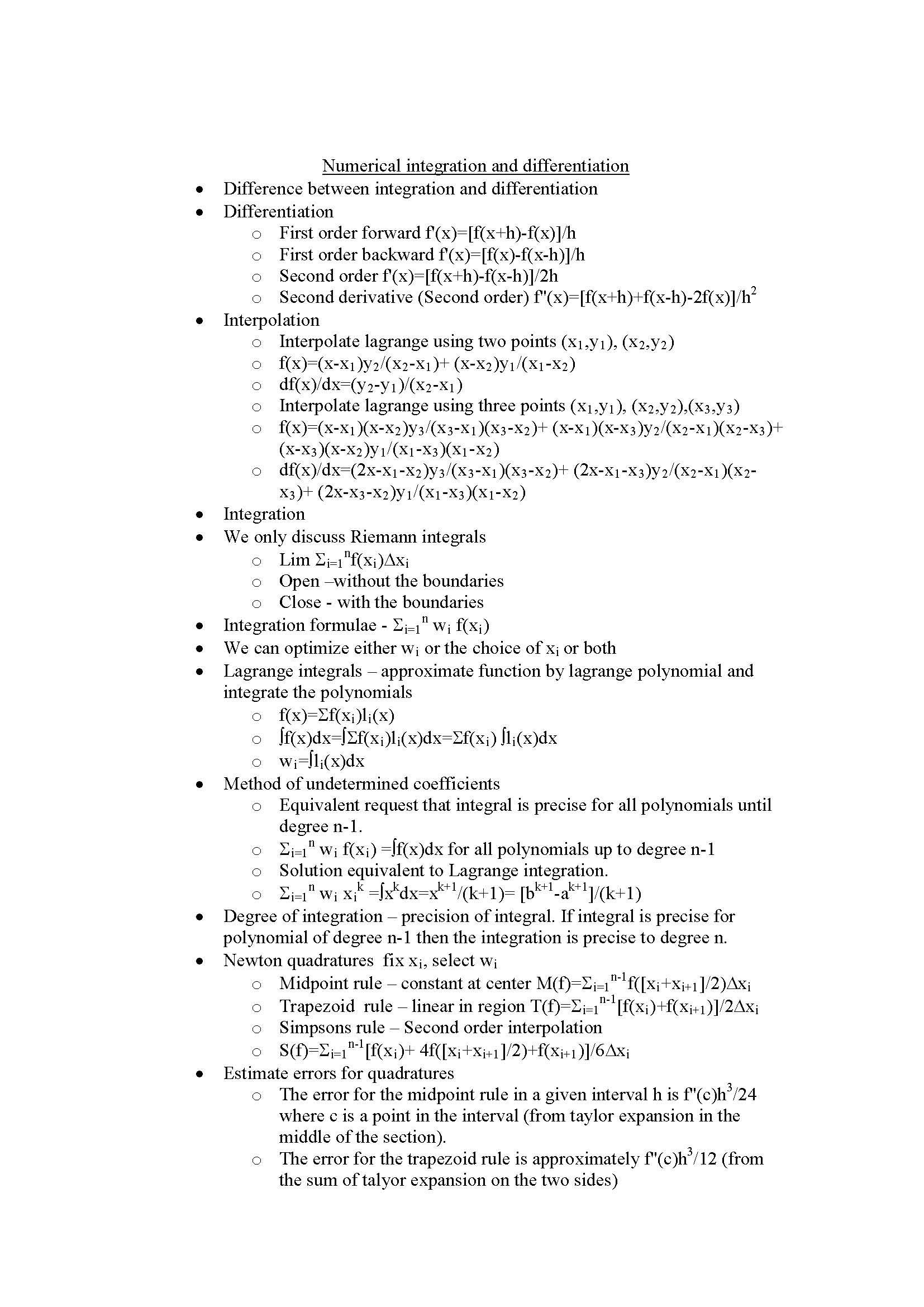 Numerical Methods
