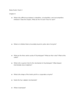 Biochem Exam 2 Study Guide