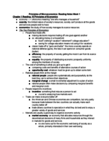 Week 1 - Principles of Microeconomics Reading Notes
