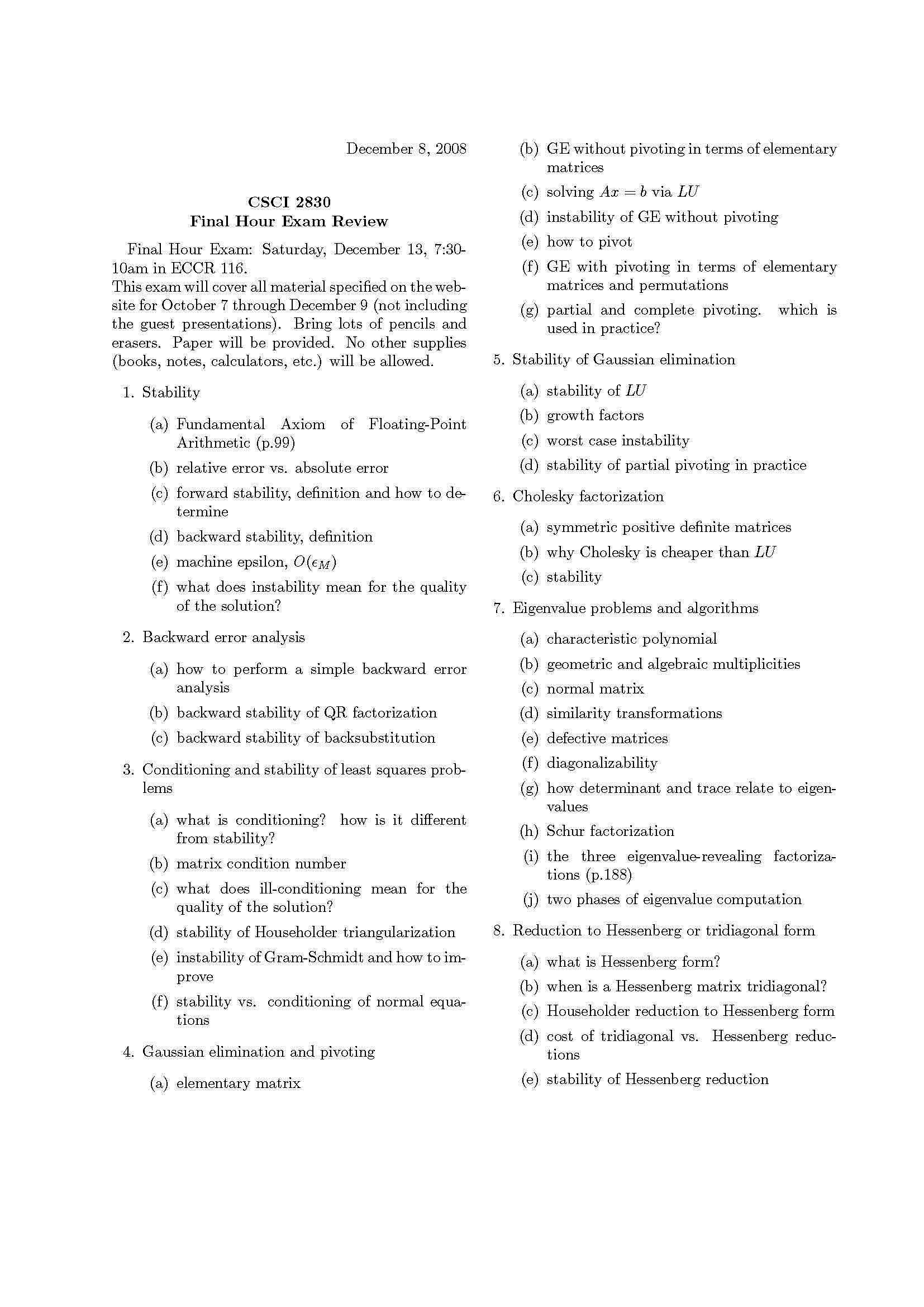 Special Topics in Computer Science