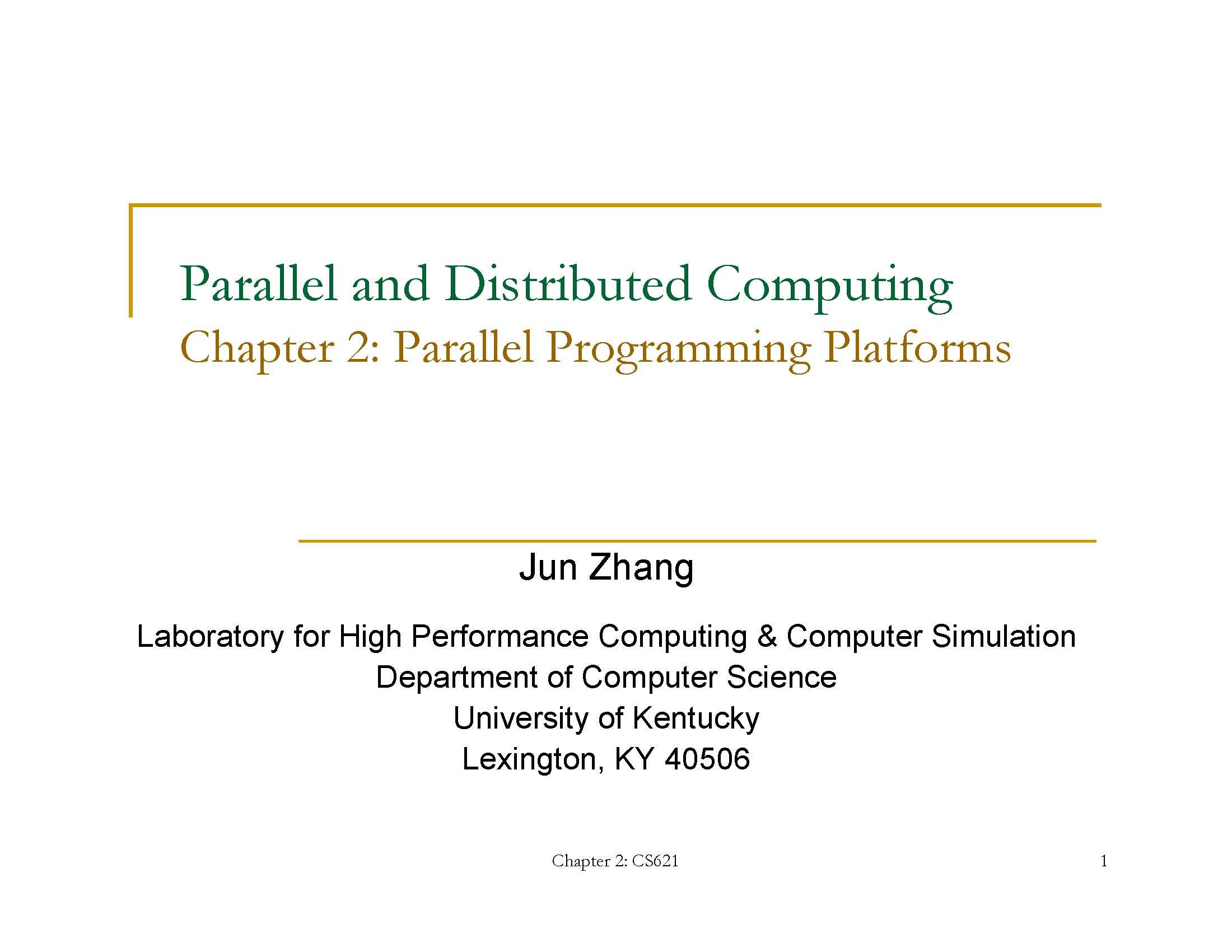 PARALLEL AND DISTRIBUTED COMPUTING