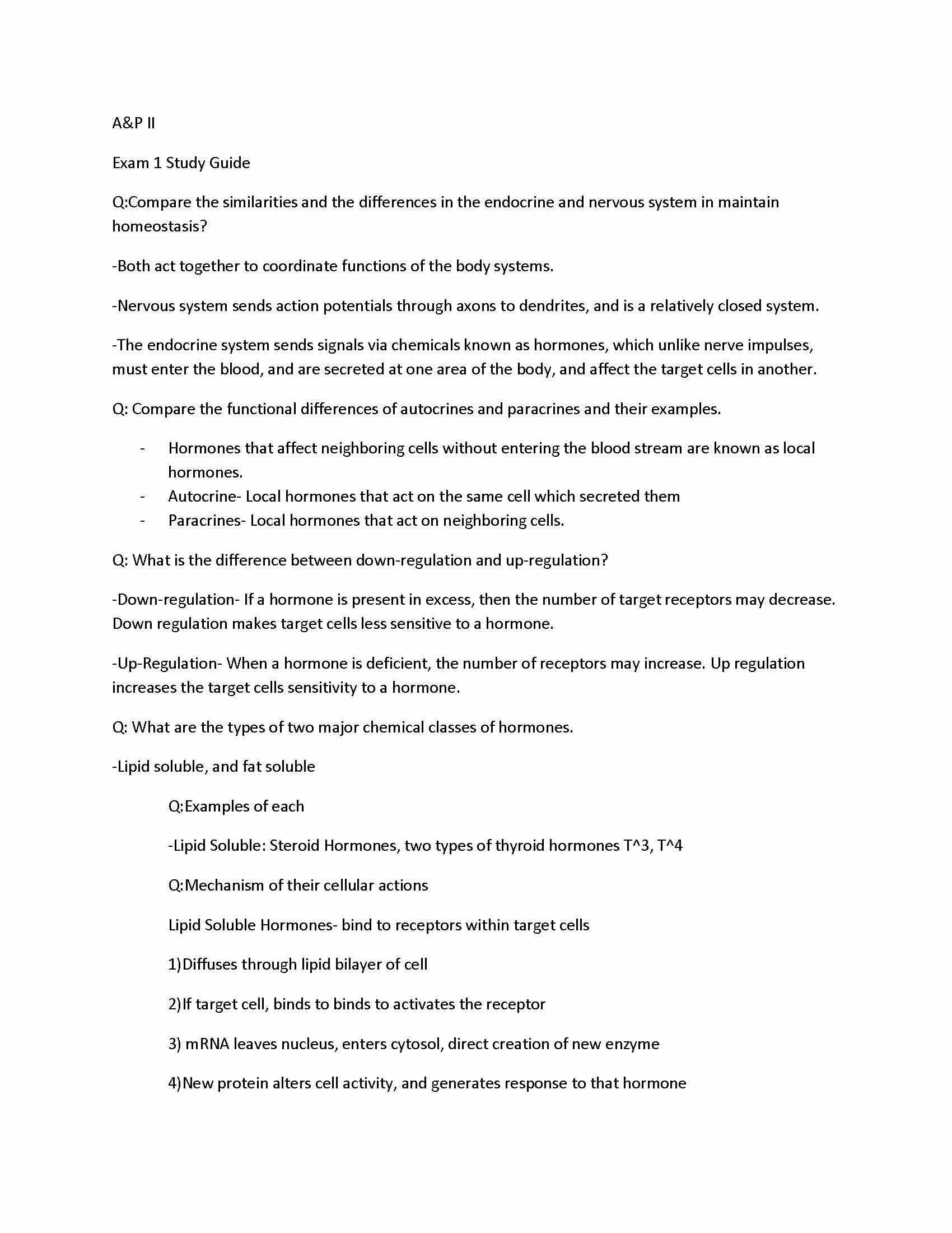 Anatomy & Physiology I Lecture