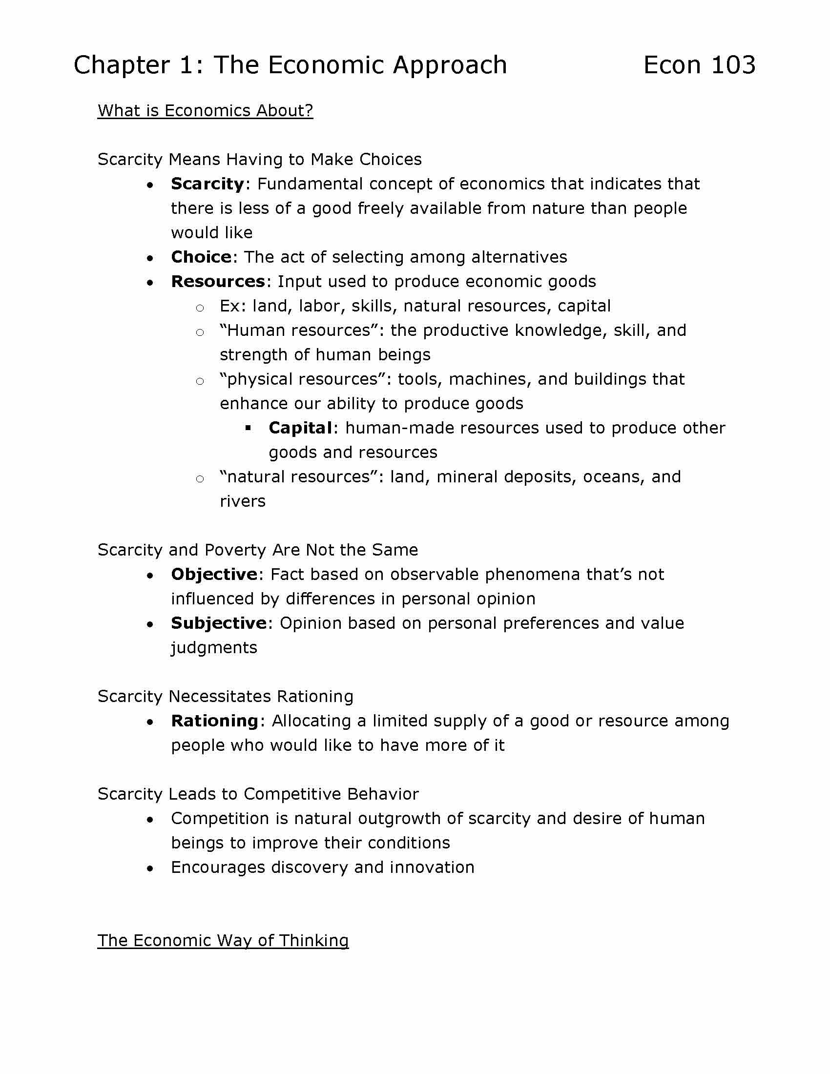 Microeconomic Principles