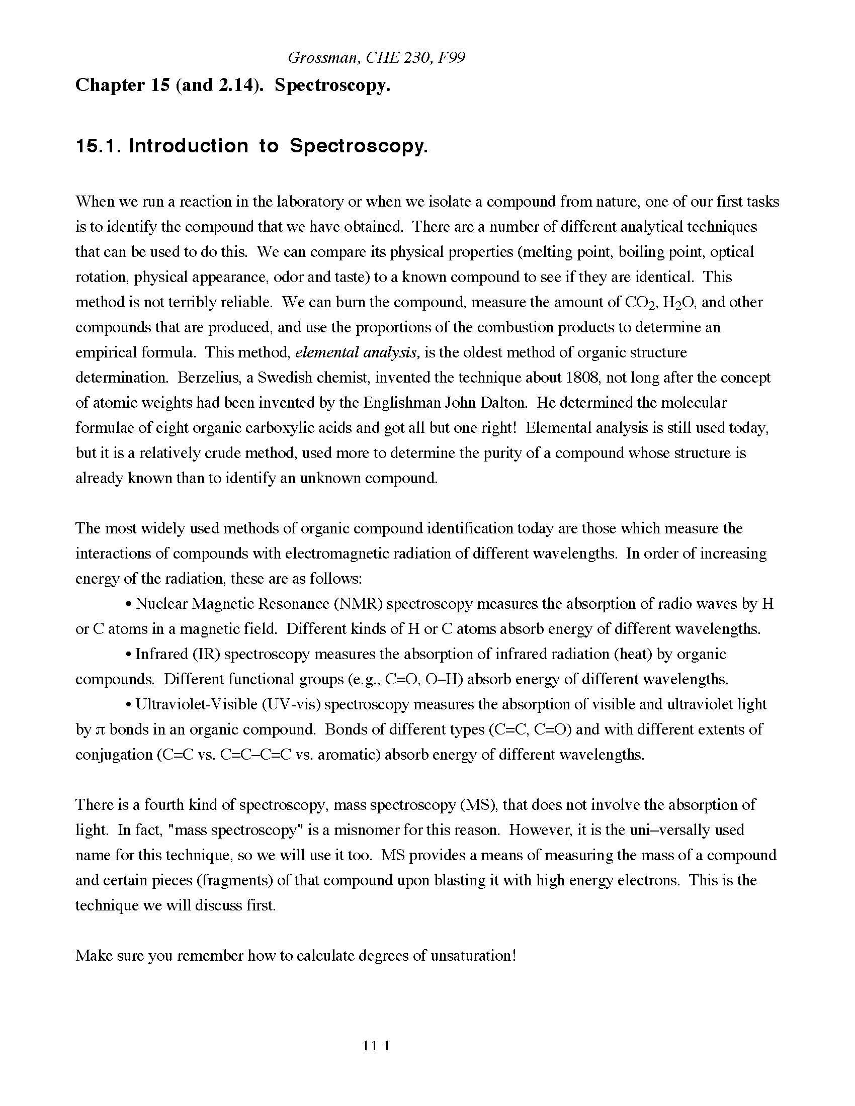 ORGANIC CHEMISTRY I