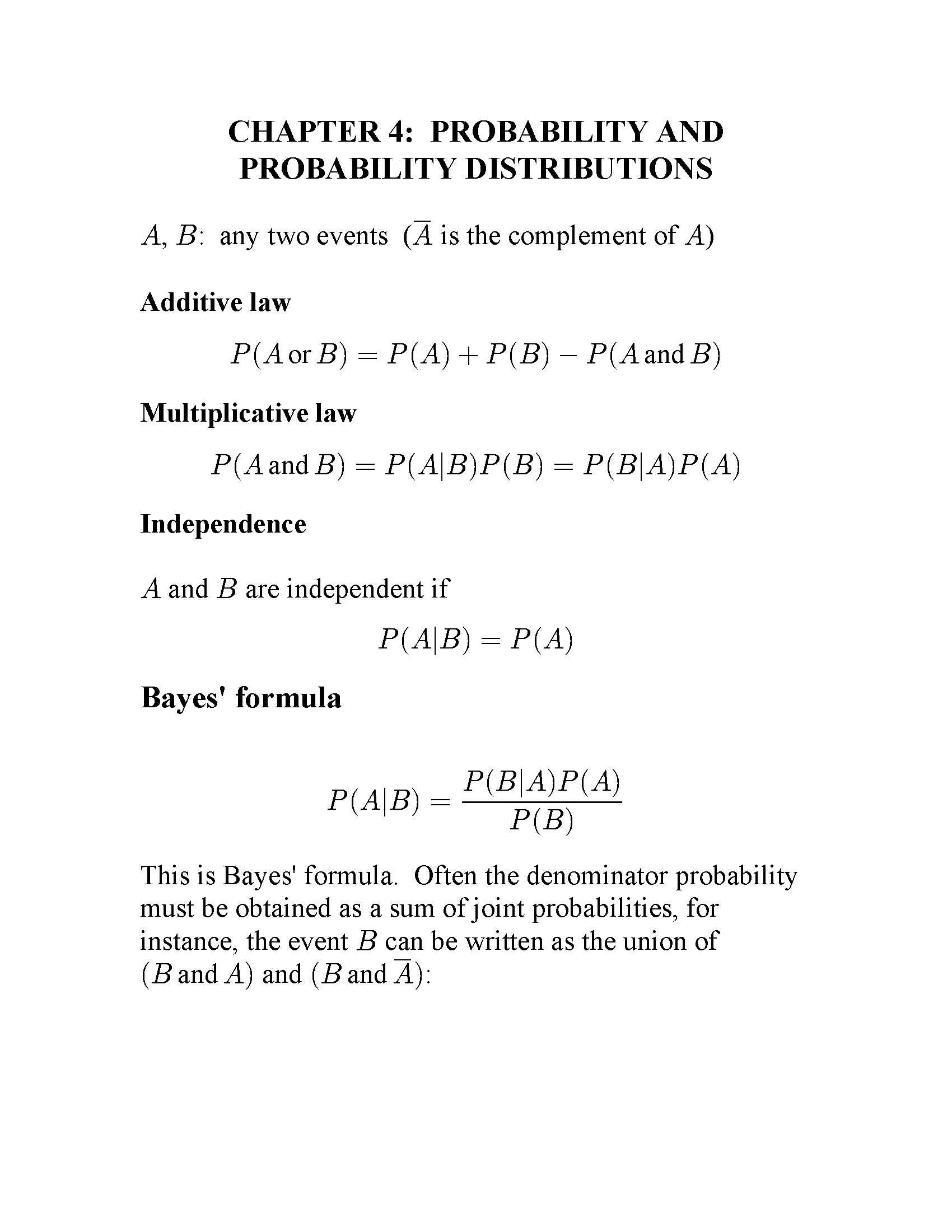 Statistical Analysis