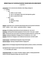 Ch. 1: Essentials of Communication and Its Disorders