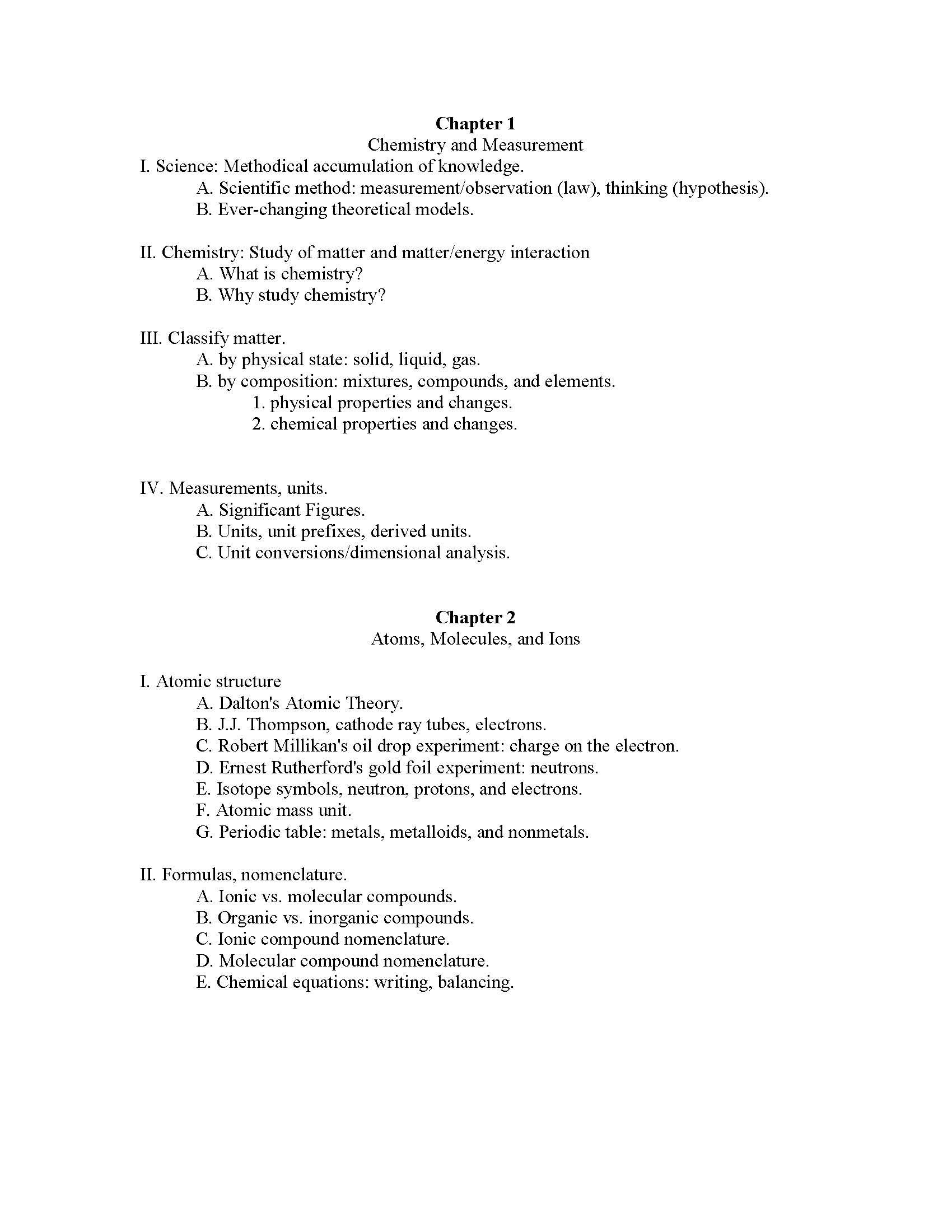 Gen Chem with Qual Analysis I