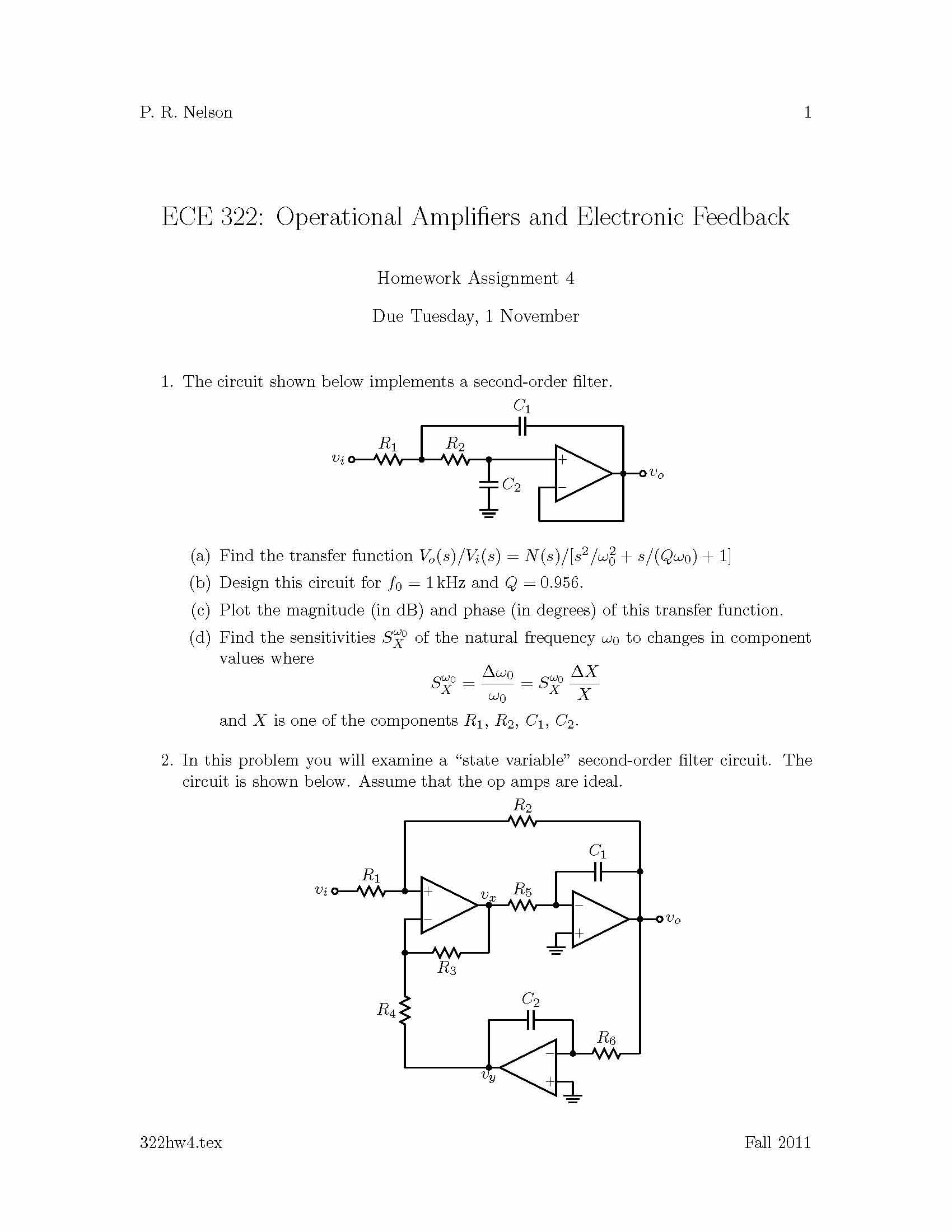 Operational Amplifiers and Electronic Feedback